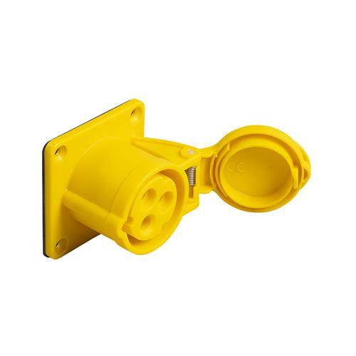PCE 44.130 WCD encastré CEE 16A - 110V - 3P - IP44 - 4h - jaune
