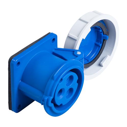 PCE 44.002 WCD encastré CEE 16A - 230V - 3P - IP67 - 6h - bleu