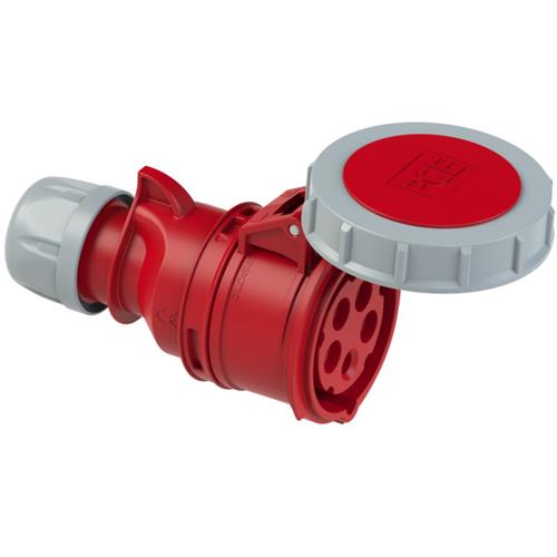 PCE 42.032 Fiche de couplage CEE 16A - 400V - 5P - IP67 - 6h - rouge