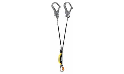 Petzl PE-L012BA00 Absorbica-Y Ligne de chute avec absorbeur de choc 80cm - avec MGO et crochet INT