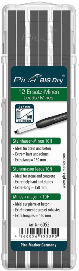 Pica PI6055 6055 BIG Dry Recharge crayon pierre 10H
