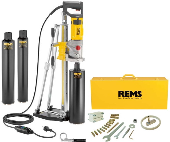 Rems 180028 R220 Picus S3 Set 62-82-132 Foret diamanté Titan + support + 3 mèches gratuites