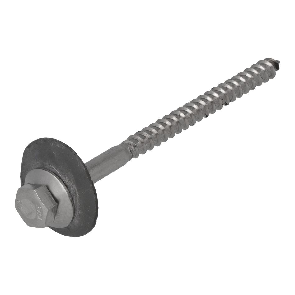 Proftec 5351.30.58701 Boulon à plaque ondulée SS-A2 SW-12 H3S DIN571 7.0 x 110 mm - 20 pièces
