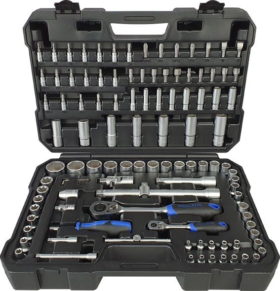 Projahn 8653 Jeu de douilles 1/4"+1/2" 108 pièces proficraft, cliquets 48 dents