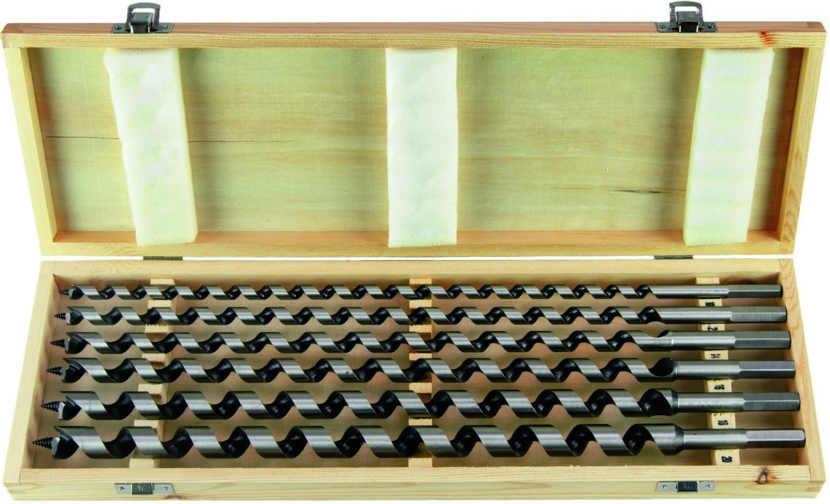 Projahn 99930 Jeu de forets pour tuyaux 460 mm 6 pièces dans un coffret en bois