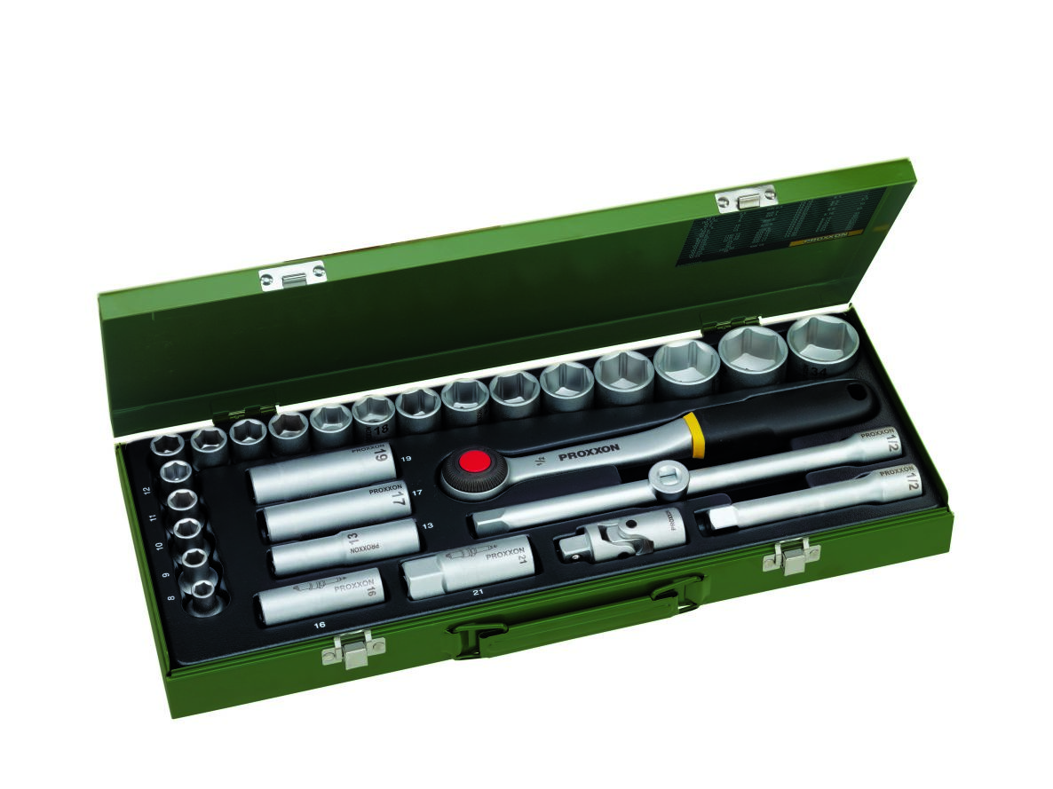Proxxon 23000 Jeu de clés à douille 1/2" 29 pièces