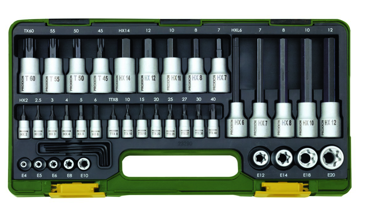 Proxxon 23290 Jeu d'embouts Torx et Hex 42 pièces