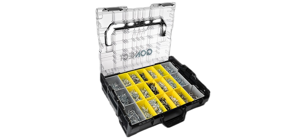Q-Tool 15ASS-Q-BOXX-MULTI-Q Q-BOXX Multi Assortment Box avec Q-Multigrip rivets et Q-Multigrip-Colour Rivets