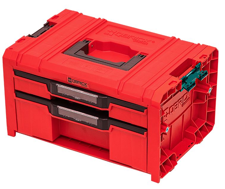 QBrick SKRQPROD2E2CCZEPG001 Pro Toolbox 2 tiroirs 2.0 Expert Red Ultra HD Custom