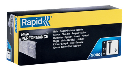 Rapid 40014272 No. 8 brads 25 mm  5,000 pcs.