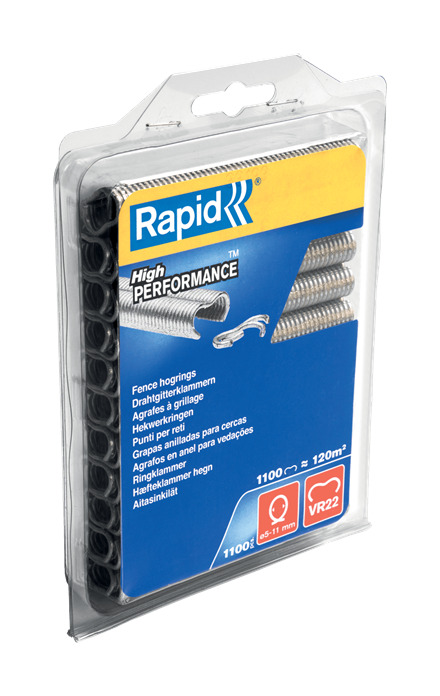 Rapid 40108806 VR22 Fencing Hog Rings  1.100 pièces