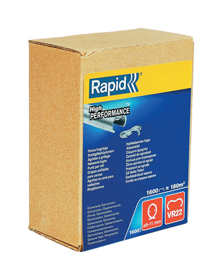 Rapid 40108810 VR22 Clôture Anneaux hauts  1,600 pcs.