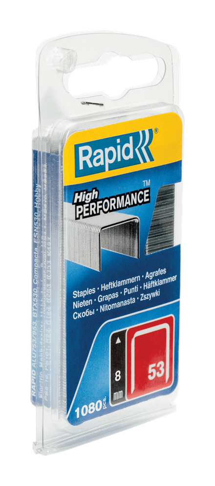 Rapid 40109503 No. 53 agrafes à fil fin 8 mm  1 080 pièces
