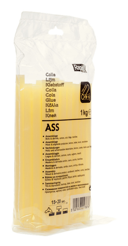 Rapid 40302787 Cartouches d'adhésif d'emballage ASS professionnel 12mm