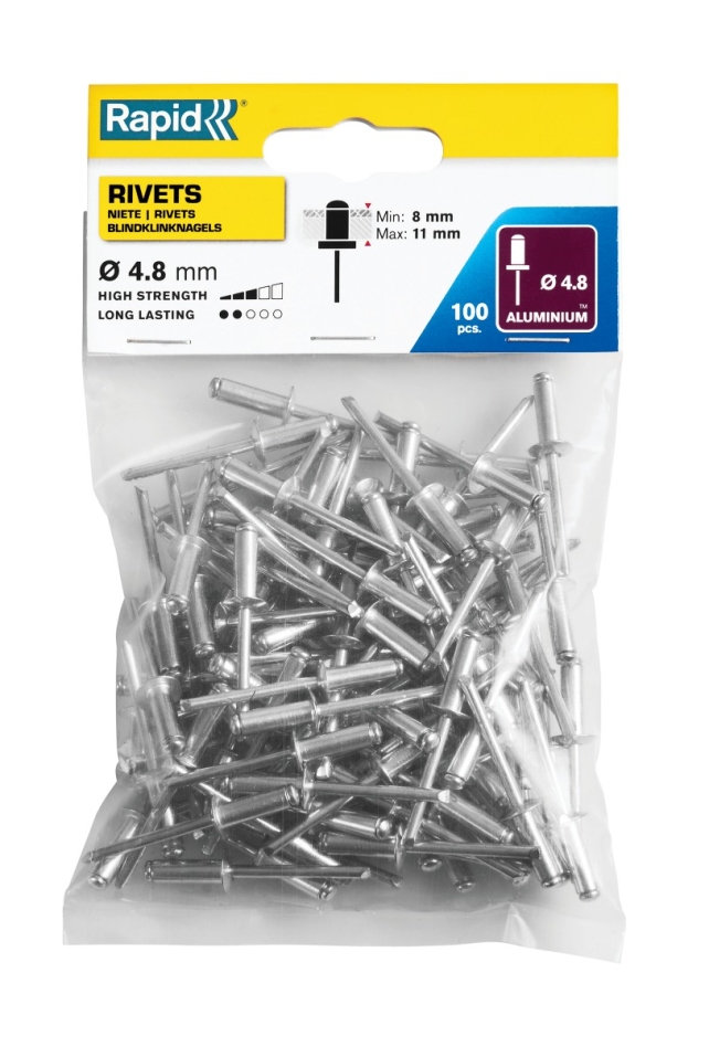 Rapid 5000381 Rivets aveugles standard Ø4.8 x 14 mm  100 pièces