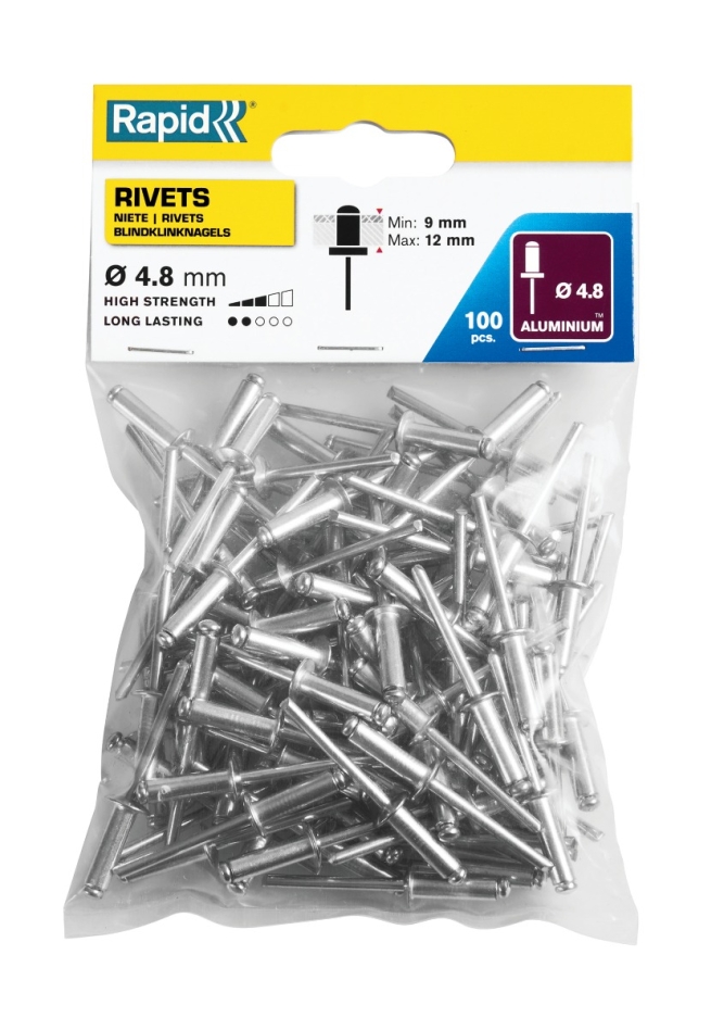 Rapid 5000382 Rivets aveugles standard Ø4.8 x 16 mm  100 pièces
