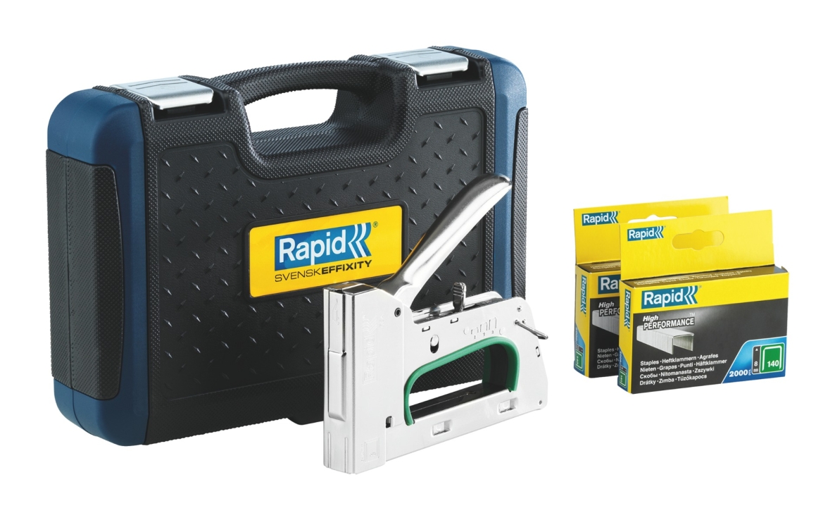 Rapid 5001379 R34 Tacker Premium Case Set avec agrafes