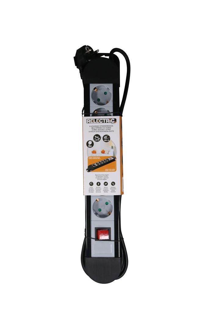 Relectric RELEC492251 Prise 1.5 m 6 voies 3 x 1.5 mm