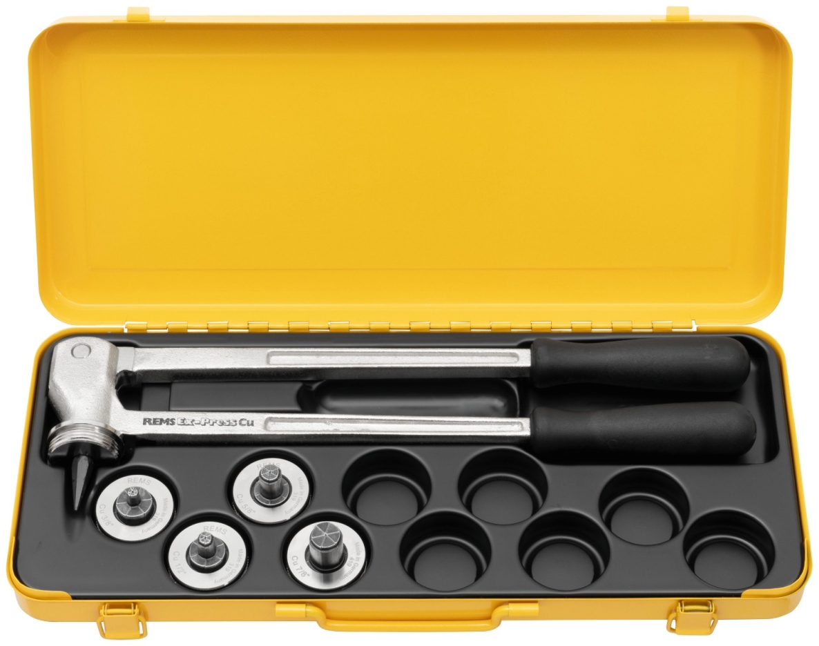 Rems 150019 R Ex-Press CU Set 3/8-1/2-5/8-7/8 Alésoir manuel pour tuyaux