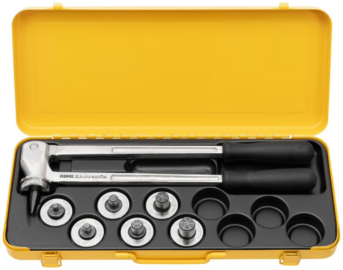 Rems 150020 R Ex-Press CU Set 3/8-1/2-5/8-3/4-7/8-1" Bouchon de tuyau à commande manuelle