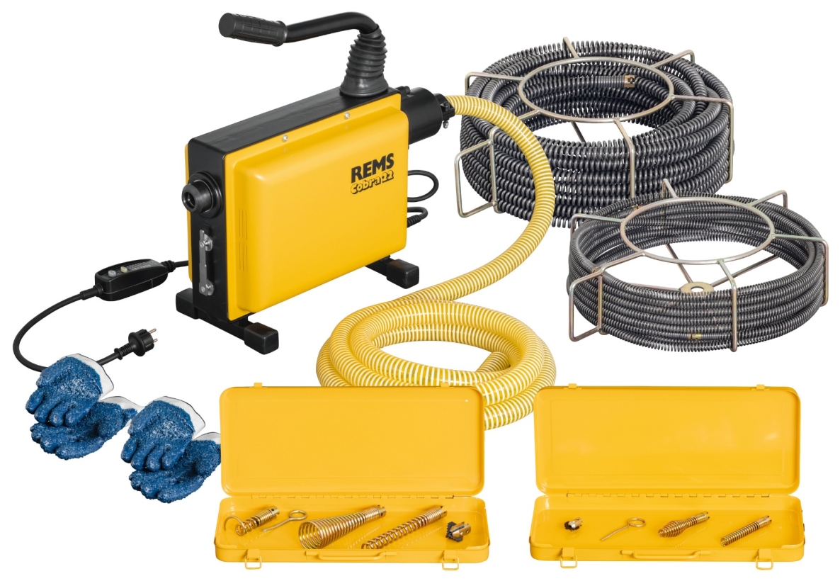 Rems 172012 R220 Cobra 22 Set 16 + 22 Electric pipe unblocker
