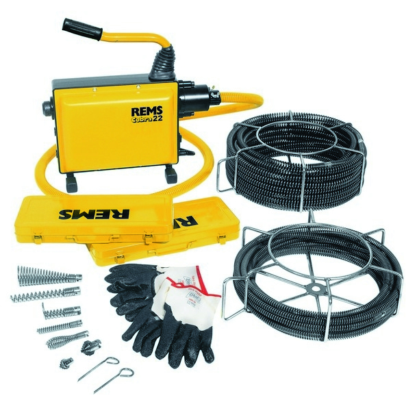 Rems 174011 R220 174011 Cobra 32 Set (22 + 32) Déboucheur électrique pour tuyaux