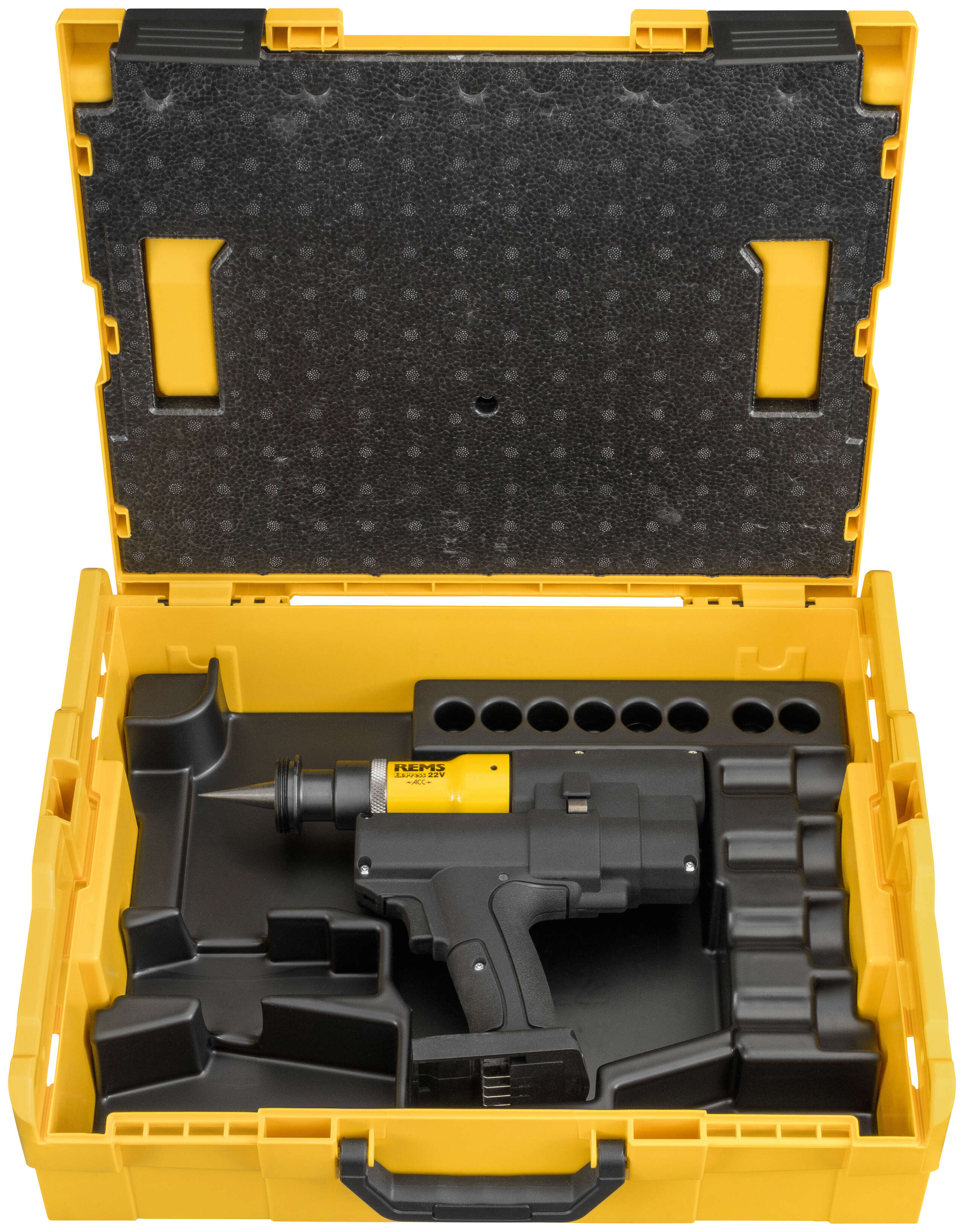 Rems 575033 R22 Ex-Press P-CEF 22V ACC Basic-Pack : machine à aléser les tubes à batterie (batterie et chargeur non inclus) dans un coffret L-Boxx