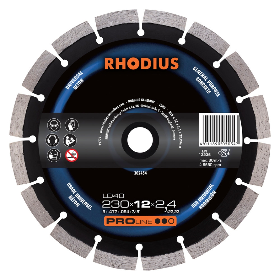 Rhodius 302454 LD40 Disque diamant 230 mm