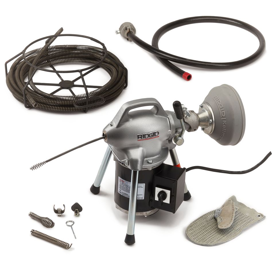 Ridgid 11981 K-50 Machine à ressorts segmentés avec adaptateur A-17-A et jeu de câbles A-30