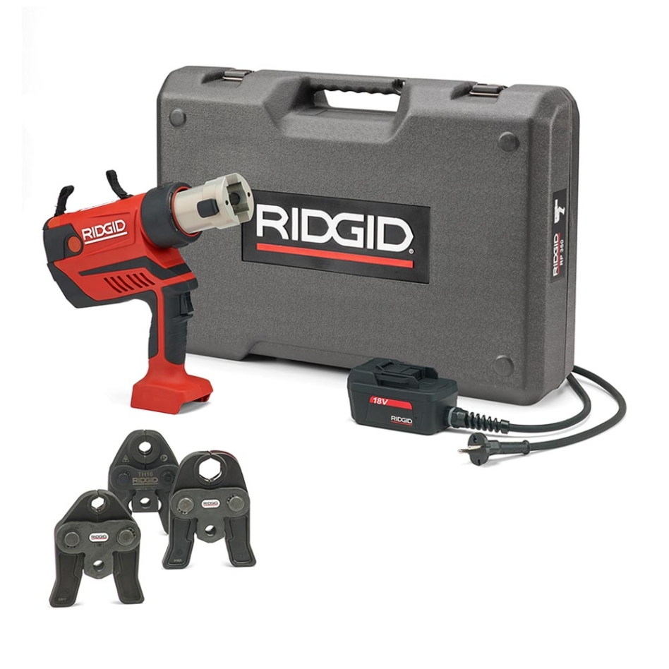 Ridgid 67143 RP350-C Kit Standard 12 - 108 mm set de base Pince à sertir 230V + 3 mâchoires TH 16-20-26