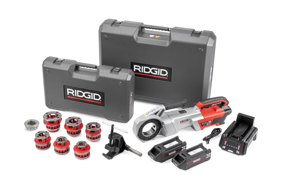 Ridgid 72083 760 FXP Electric Wire Cutter Set (12-R) 2x 4Ah batteries et chargeur dans la valise