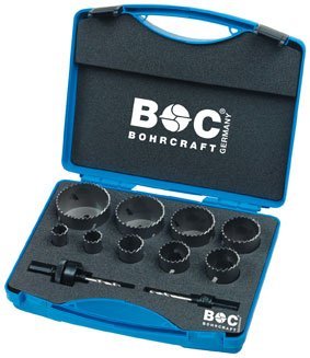 Bohrcraft 19001330009 RLS9 Jeu de scies cloches 11 pièces HSS Articles sanitaires