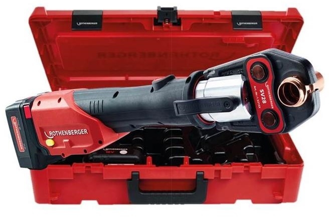 Rothenberger 1000001925 Romax 4000 Set TH Pousseur de batterie 18V 4.0Ah Li-Ion + 3 mâchoires TH 16-20-26 mm