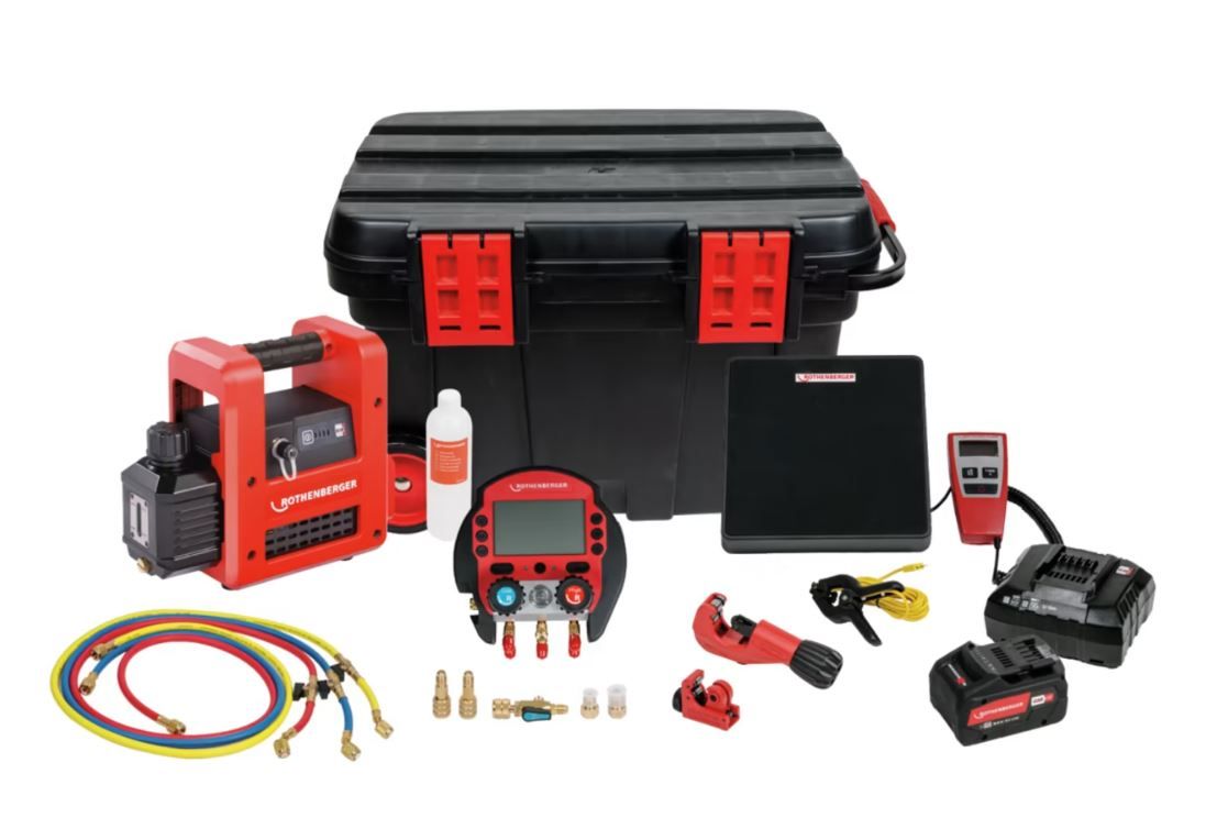 Rothenberger 1000003623 ROCADDY 120 CL Digital avec ROAIRVAC sur batterie