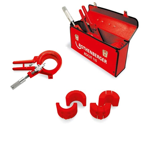 Rothenberger 55035 ROCUT 110 Set, outil de tronçonnage et de biseautage 50-75-110mm