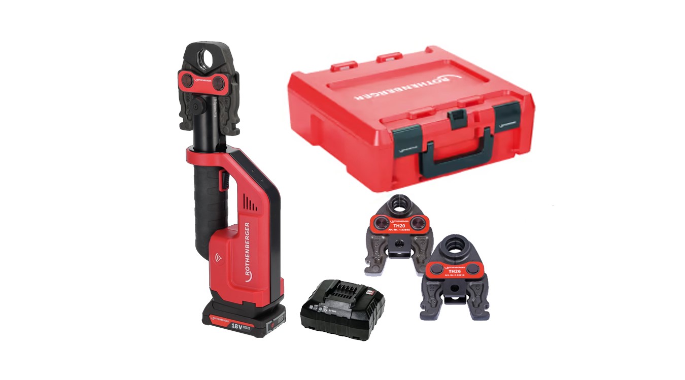 Rothenberger 1000004280 Romax Compact III SET TH16-20-26 Barre de batterie Ampshare 18V 2.0Ah en mallette