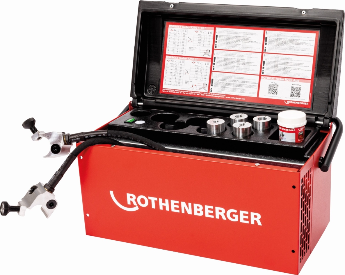 Rothenberger 1500004195 Rofrost II Turbo 1 1/4" R290 Système de congélation de tuyaux + 6 coquilles de réduction