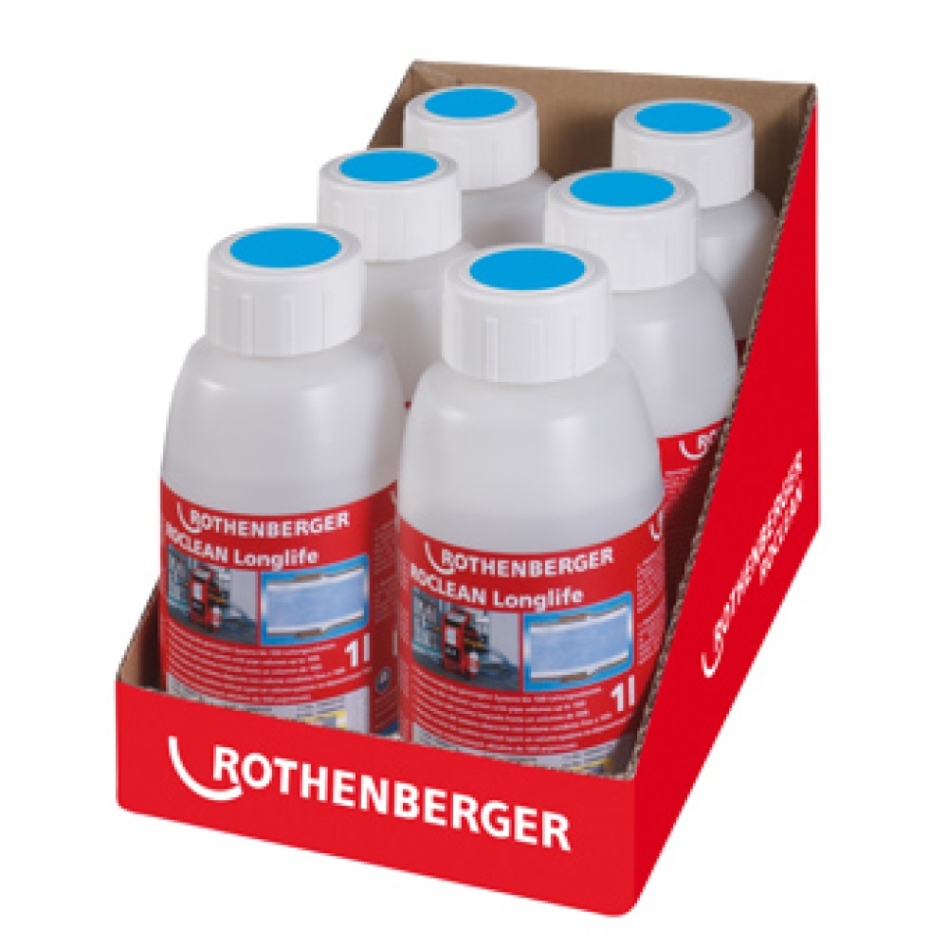 Rothenberger Accessoires 1500000202 RoClean agent de protection pour les systèmes de chauffage par radiateurs et le chauffage au sol 6 x 1 ltr.