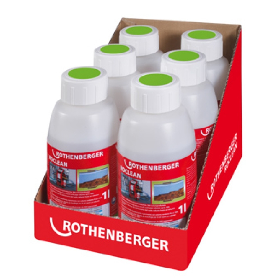Rothenberger Accessoires 1500000201 Produit chimique de nettoyage RoClean pour le chauffage au sol 6 x 1 ltr.