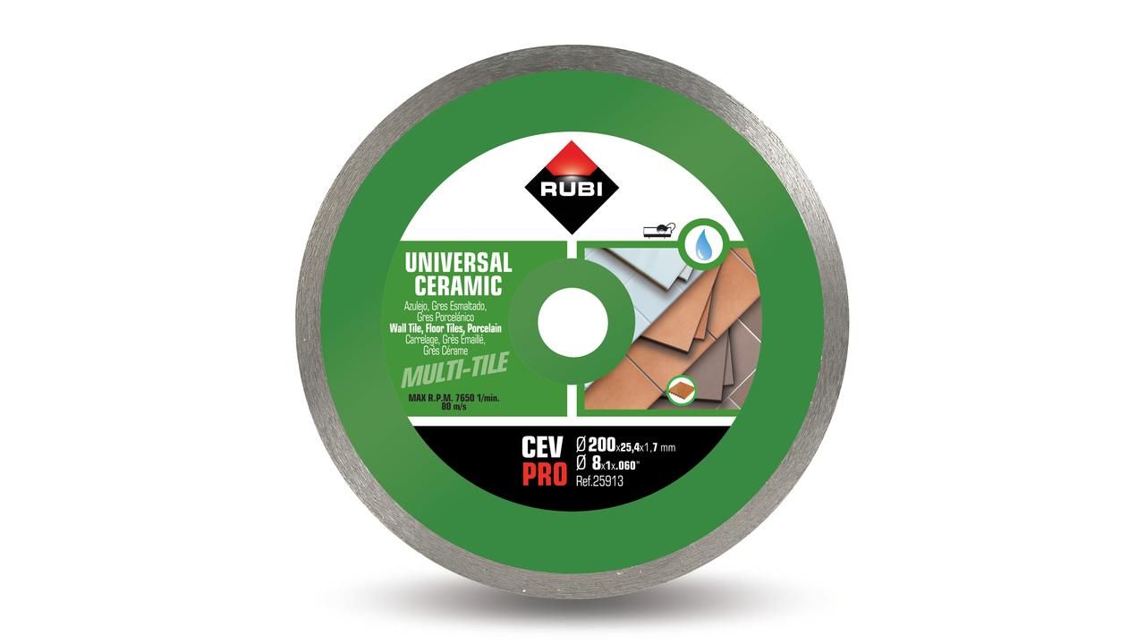 Rubi 25934 CEV-250 Pro 250 mm x 25.4 mm scie diamantée continue carrelage céramique
