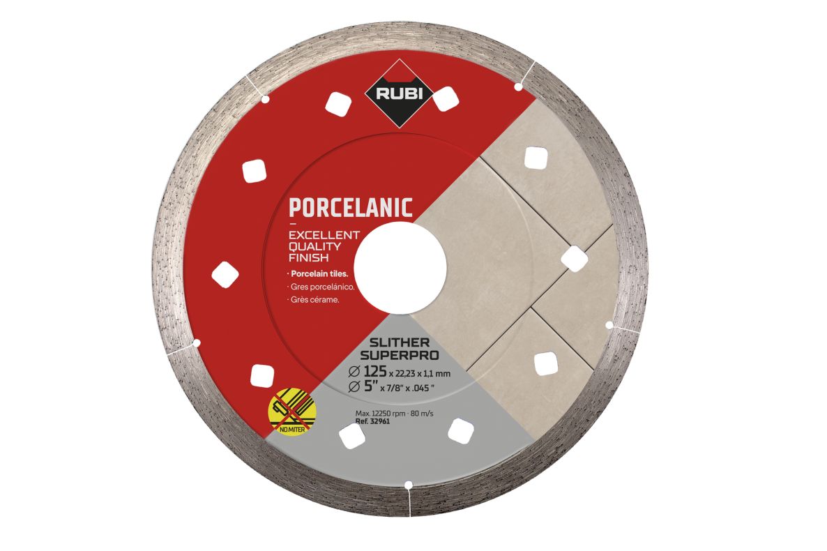 Rubi 32961 SLITHER 125 SUPERPRO Lame de scie diamantée 125x22.2x1.1mm