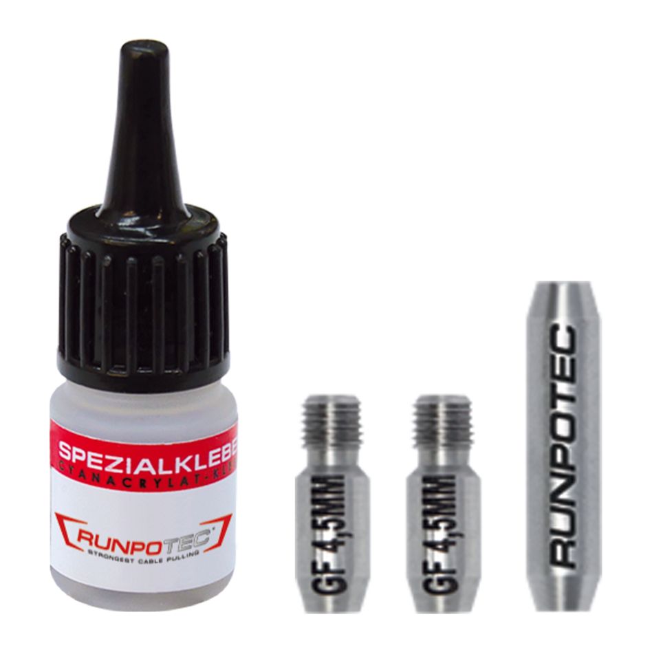 Runpotec 20250 Acier inoxydable Kit de réparation Ø 4,5mm Fibre de verre Ressort de tension, 4 pièces