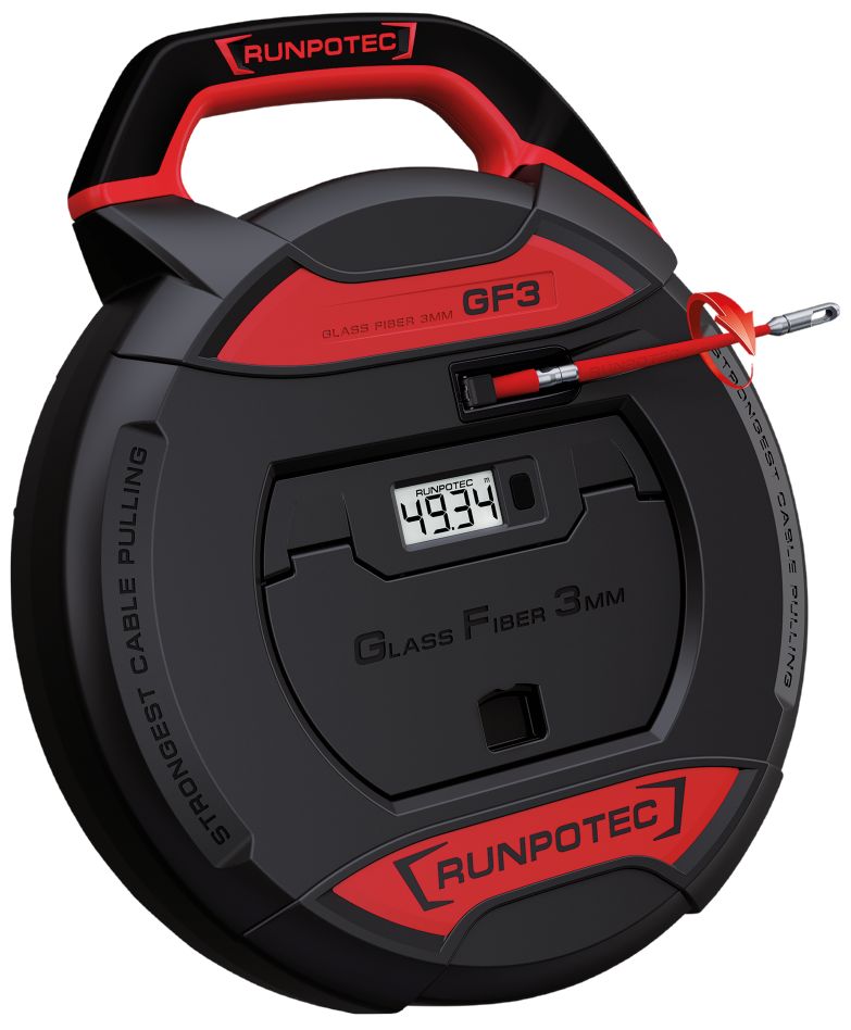 Runpotec 10193 GF3 Ressort de traction en fibre de verre Ø 3mm avec jauge de longueur 30m