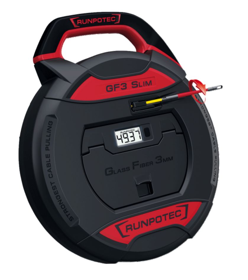 Runpotec 10207 GF3 SLIM Ressort de traction en fibre de verre Ø 3mm avec jauge de longueur 20m