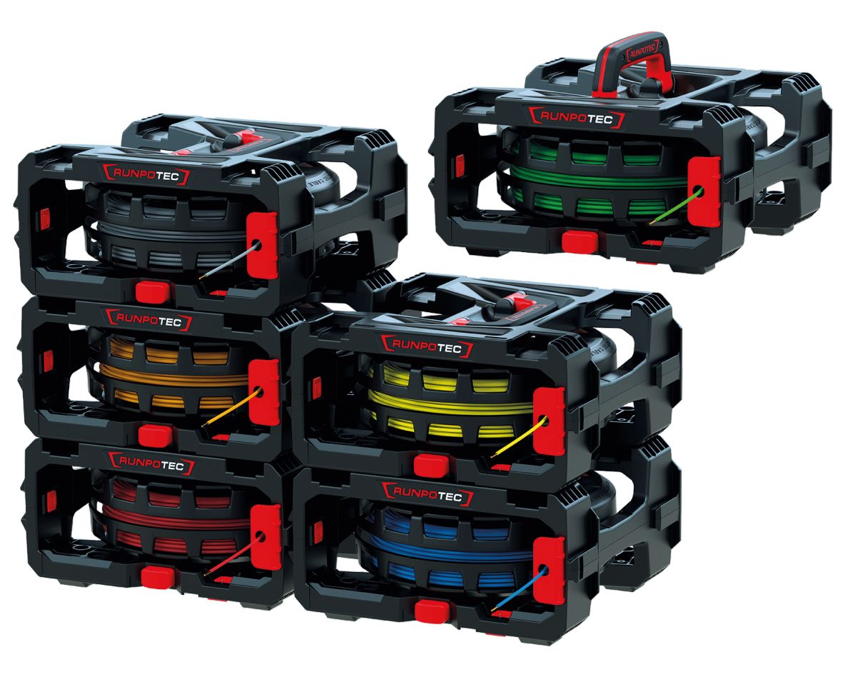 Runpotec 10217 Distributeur de câbles CB 260 Boîte à câbles 6 pièces