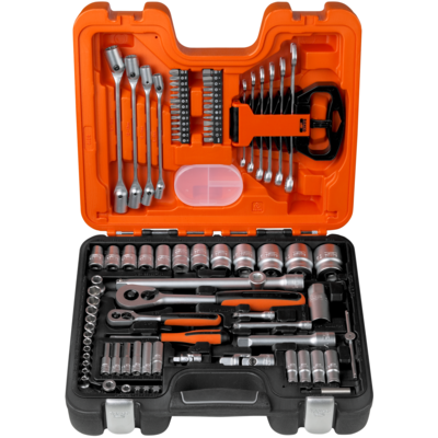 Bahco S910 Jeu de clés à douille 1/4"-1/2" 6 côtés métrique 4-32 mm, 91 pièces