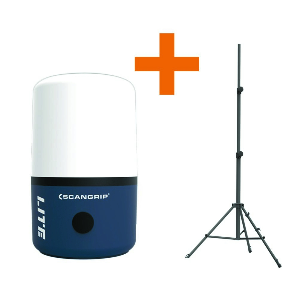 Scangrip 49.0441 Area Lite CO 230 volt Lampe de travail à LED 6000 Lumen + Trépied 1.35 - 3.0 mtr