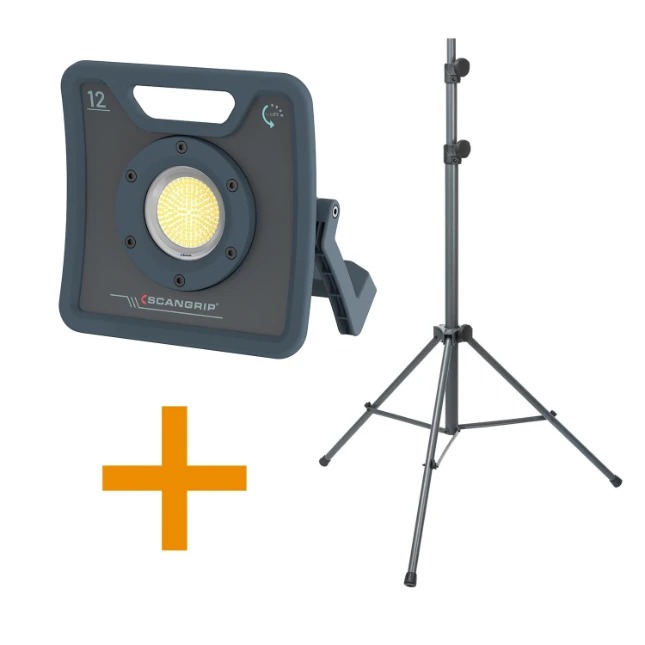 Scangrip 49.0596 Ensemble de lampes de travail Nova 12 pour LIFE avec trépied