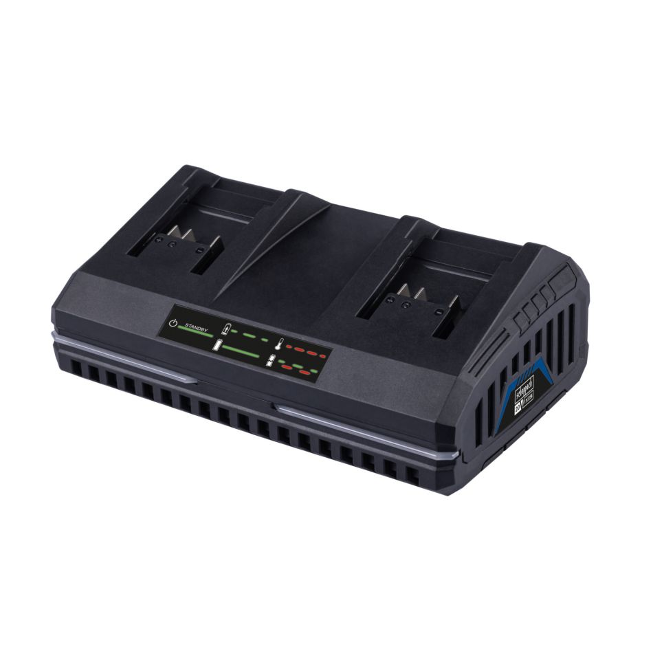 Scheppach 7909201712 Chargeur de batterie double 2,4A SDBC2,4A