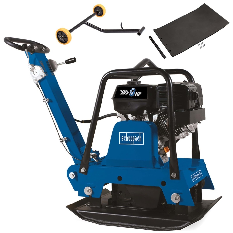 Scheppach 5904605903 HP3000S Plaque vibrante + jeu de roues 30 kN